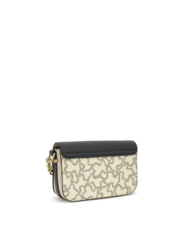 Bolso Bandolera Pequeño TOUS Chain Kaos Icon Negro y Beige - Elegancia y Funcionalidad