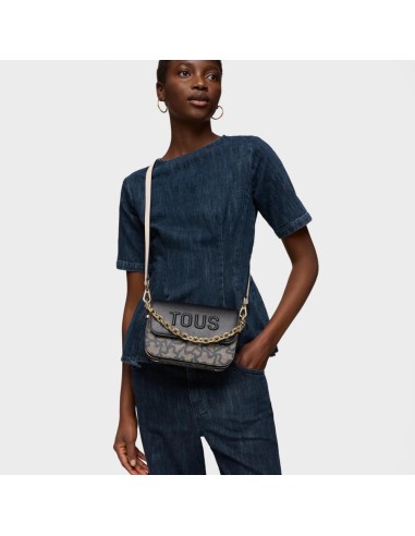 Bolso Bandolera Pequeño TOUS Chain Kaos Icon Negro y Beige - Elegancia y Funcionalidad