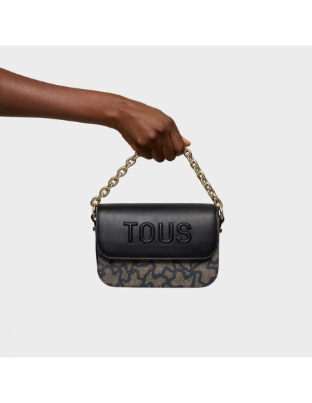 Bolso Bandolera Pequeño TOUS Chain Kaos Icon Negro y Beige - Elegancia y Funcionalidad