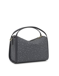 Bolso City Mediano Gris Oscuro Kaos Mini Lines de Lona con Detalles en Piel Sintética - TOUS 2