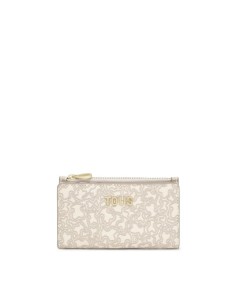 Cartera beige Kaos Mini Lines de lona con detalles en piel sintética - TOUS