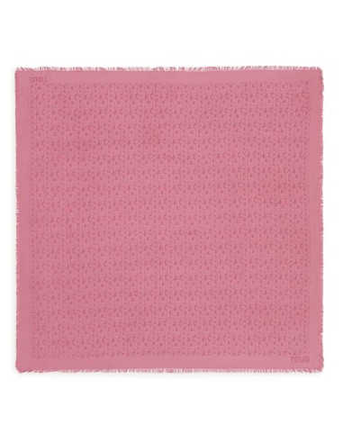 Pañuelo cuadrado grande rosa TOUS MANIFESTO