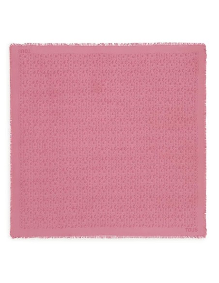 Pañuelo cuadrado grande rosa TOUS MANIFESTO