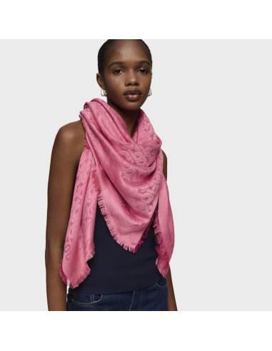 Pañuelo cuadrado grande rosa TOUS MANIFESTO