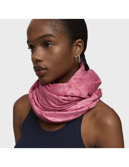 Pañuelo cuadrado grande rosa TOUS MANIFESTO
