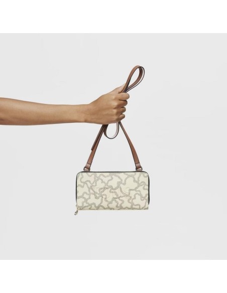 Billetera portamóvil beige Kaos Icon
