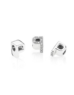 Charm Pandora de plata inicial letra P