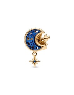 Charm con un recubrimiento en oro de 14k Luna Creciente Mickey Mouse y Minnie Mouse de Disney​ 2