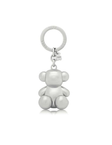 llavero metal bold bear plateado