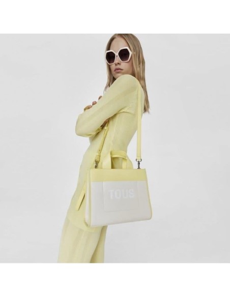 Bolso Shopping Beige Y Amarillo Tous Maya