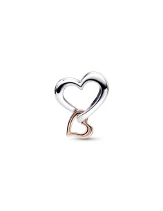 Charm en plata de ley y con un recubrimiento en oro rosa de 14k Corazón Infinito en Filigrana en Dos Tonos Pandora 2
