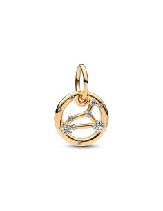 Charm Colgante con un recubrimiento en oro de 14k Zodiaco Leo Pandora