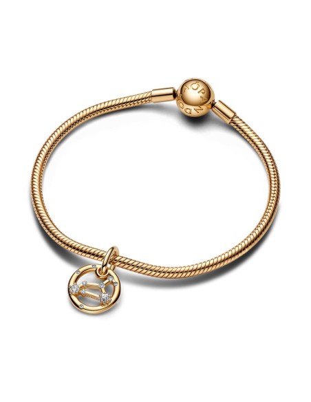 Charm Colgante con un recubrimiento en oro de 14k Zodiaco Leo Pandora