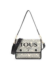 Bandolera TOUS Mujer Audree Kaos Beige y Negro Mediana