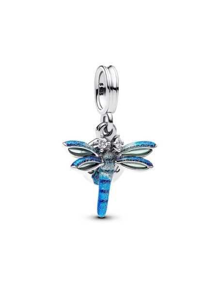 Charm Colgante Doble Libélula de Pandora en Plata de Ley