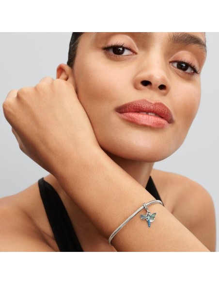 Charm Colgante Doble Libélula de Pandora en Plata de Ley