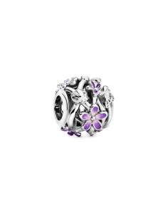 Charm Pandora de plata de ley Margarita Morada Filigrana