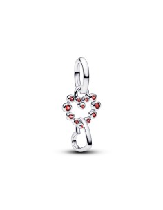 Charm Pandora Moments corazones entrelazados con detalles rojo en plata 925 – 794435C01