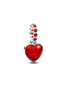 Charm Pandora corazón doble con vidrio Murano rojo y cristales – 794429C01