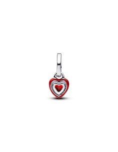 Charm Pandora ME Chakra Heart Mini Dangle en plata 925 con esmalte rojo – 793042C05