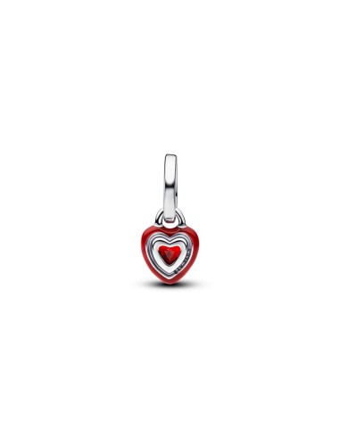 Charm Pandora ME Chakra Heart Mini Dangle en plata 925 con esmalte rojo – 793042C05