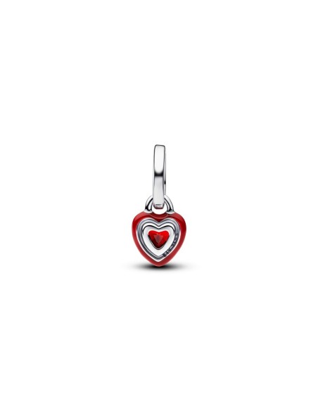 Charm Pandora ME Chakra Heart Mini Dangle en plata 925 con esmalte rojo – 793042C05