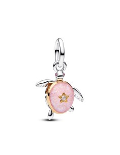 Charm Pandora mini tortuga marina rosa con diamante sintético – 764432C01