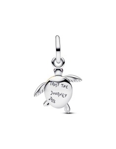 Charm Pandora mini tortuga marina rosa con diamante sintético – 764432C01 2