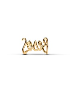 Charm Pandora Besos Script en plata 925 con baño de oro de 14 k – 764422C00 2
