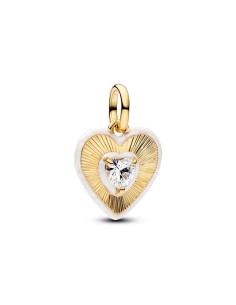 Charm Pandora ME corazón bañado en oro de 14 k con circonitas – 764409C01