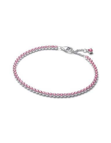 Pulsera Pandora Timeless estilo tennis en plata 925 con zircOnitas rosa – 593927C02
