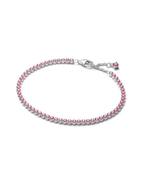 Pulsera Pandora Timeless estilo tennis en plata 925 con zircOnitas rosa – 593927C02
