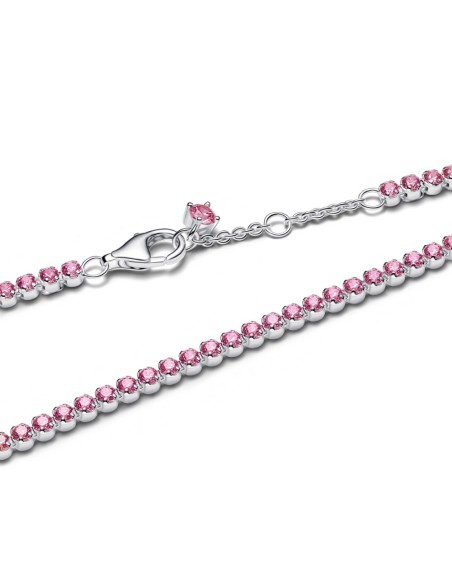 Pulsera Pandora Timeless estilo tennis en plata 925 con zircOnitas rosa – 593927C02