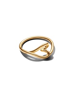 Anillo Pandora Forma Orgánica Corazón Pequeño con recubrimiento de Oro 14 k – 164361C00 2