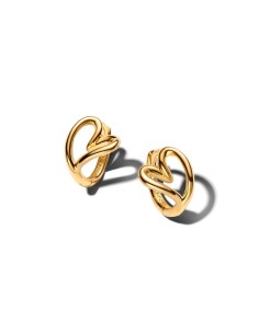 Pendientes Pandora Aro Corazón Orgánico con recubrimiento Oro 14 k – 264359C00
