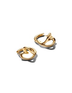 Pendientes Pandora Aro Corazón Orgánico con recubrimiento Oro 14 k – 264359C00 2