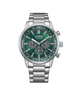 Reloj Citizen CA4720‑52X Chrono Pilot Eco‑Drive 42 mm Acero y Esfera Verde