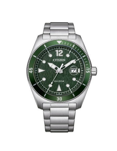 Reloj Citizen AW1880‑55X Eco‑Drive Hombre 43 mm Acero y Verde