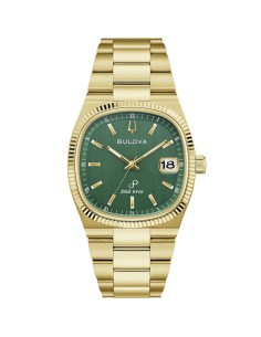 Reloj Bulova 97B237 Super Seville Precisionist – Cuarzo Alta Precisión 262 kHz Oro y Esfera Verde