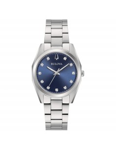 Reloj Bulova 96P229 Mujer – Surveyor Diamonds, Acero Inoxidable Azul con Diamantes