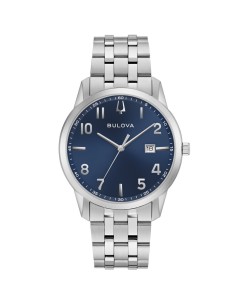 Reloj Bulova 96B475 Hombre – Classic Sutton Slim Cuarzo 40 mm Acero Esfera Azul