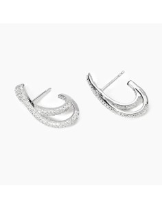 Pendientes de plata con circonitas blancas | Diseño elegante para mujer 2
