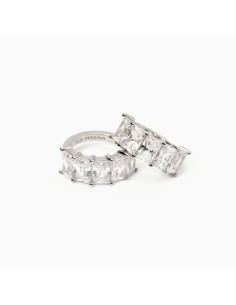Pendientes de plata con grandes circonitas | Aros sofisticados para mujer 2
