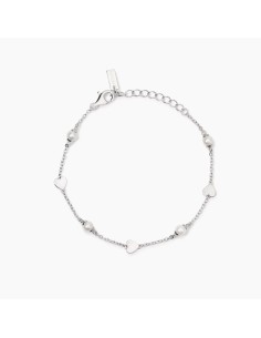 Pulsera de Plata con Corazones y Perlas – Pulsera Plata Mujer