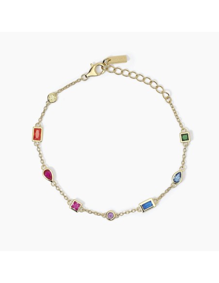 Pulsera de Plata con Piedras de Colores – Pulsera Plata Piedras Multicolor