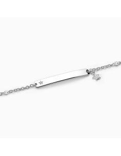 Pulsera de Plata con Placa y Estrella de Circonitas – Pulsera Plata Mujer 2