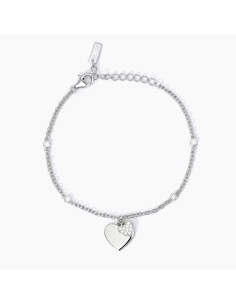 Pulsera de Plata con Colgante de Corazón y Circonitas – Pulsera Plata Mujer