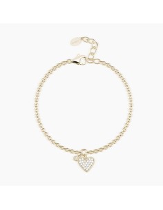 Pulsera de Plata con Colgante Corazón y Circonitas Blancas – Pulsera Plata 925 Mujer