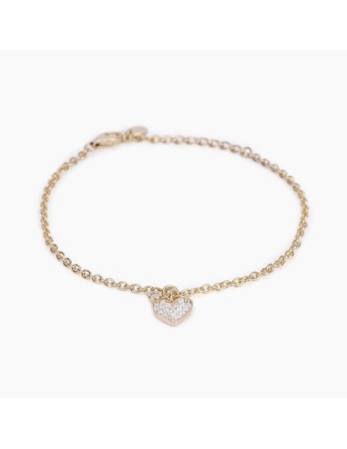 Pulsera de Plata con Colgante Corazón y Circonitas Blancas – Pulsera Plata 925 Mujer