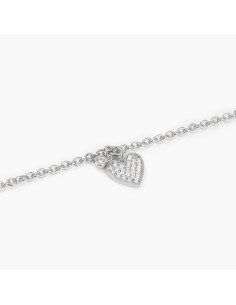 Pulsera de Plata con Colgante de Corazón y Circonitas Blancas – Pulsera Plata 925 Mujer 2